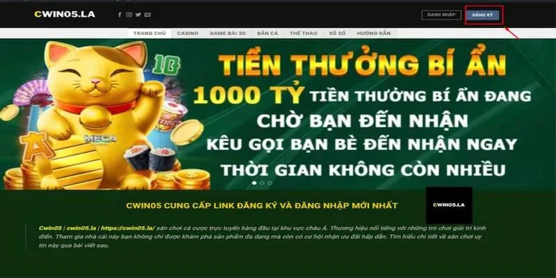 Tại sao nên đăng ký tài khoản nhà cái cwin05?