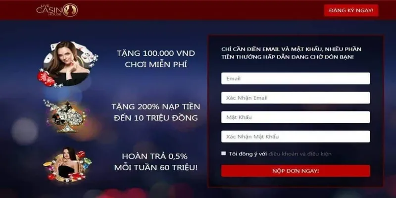 Hướng dẫn chi tiết cách đăng ký Live Casino House cho tân thủ