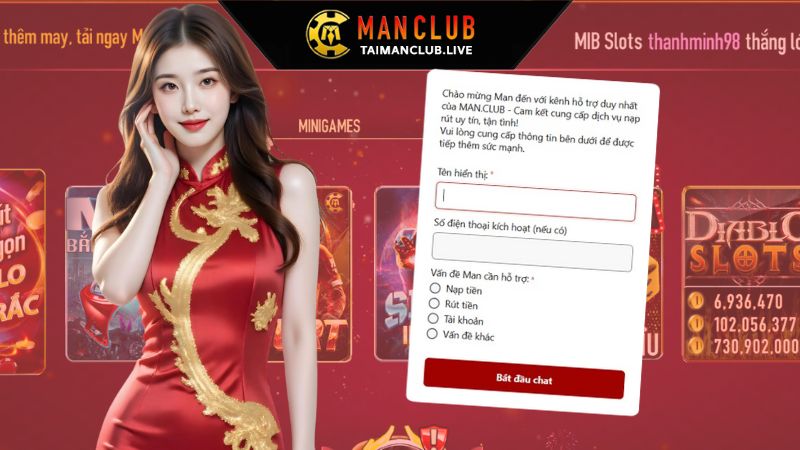 lien he manclub qua tinh nang chat truc tuyen nhanh chong